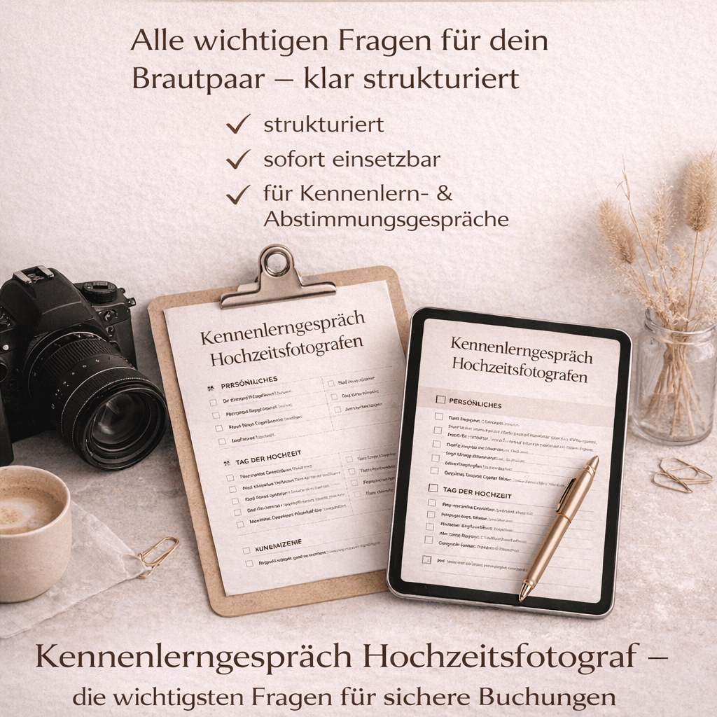 Hochzeitsfragebogen für Fotografen